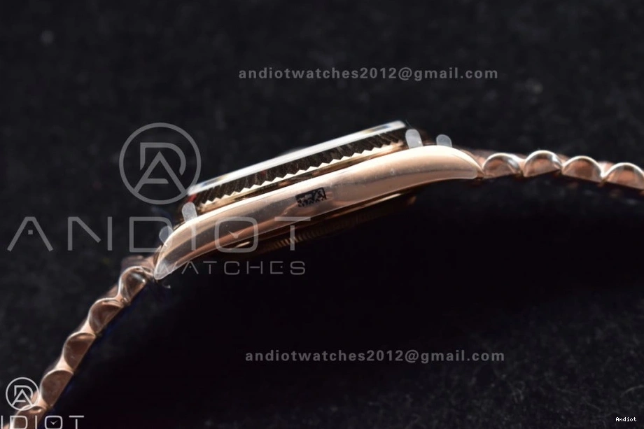 RG DayDate GMF Dial 40 Markers Roman President Green Weighted Steel Tungsten V2 A2836 Bracelet 904L on 1109